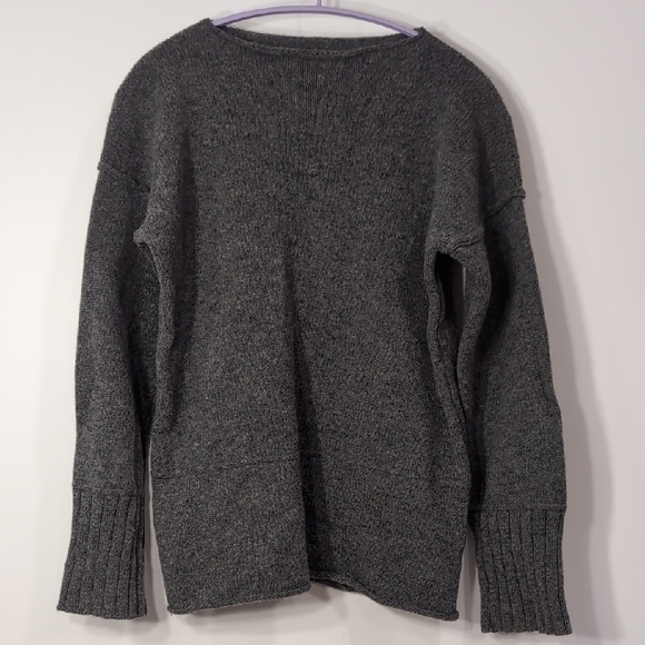 DKNY | 100% Wool Gray Crew Neck Sweater Relaxed Fit Size S Petite - Picture 1 of 8